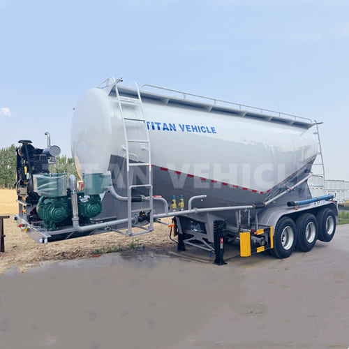 Titan 30/40/50 Ton Bulk Cement Lime Powder Tanker Semi Trailer