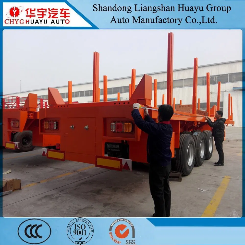 Trees/Arbor/Plank Board/Timber/Log/Wood/Bole/Lumber Carrier Vehicle 3axle Truck Semi Trailer