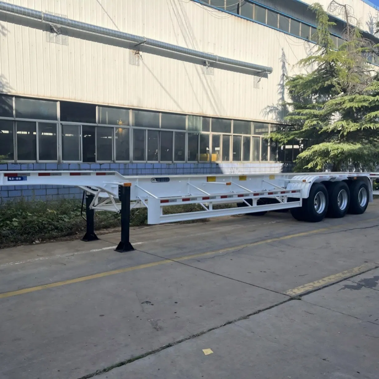 Gooseneck Skeleton 20/40FT Tri-Axle Container Skeleton Semi Trailer