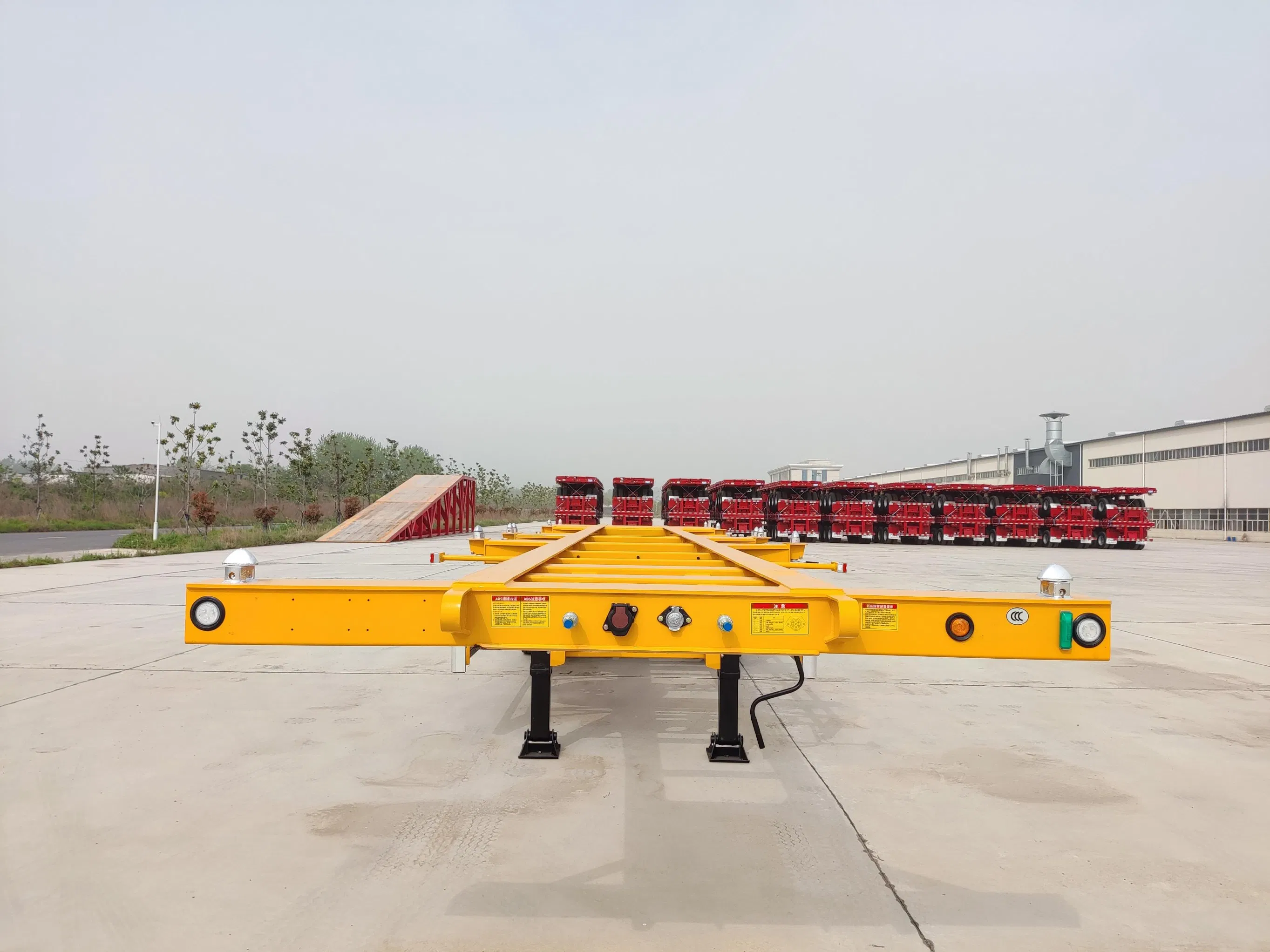 Hot Sale 2 Axles 20FT Container Transport Skeleton Chassis Semi Trailer for Logistics Shipping