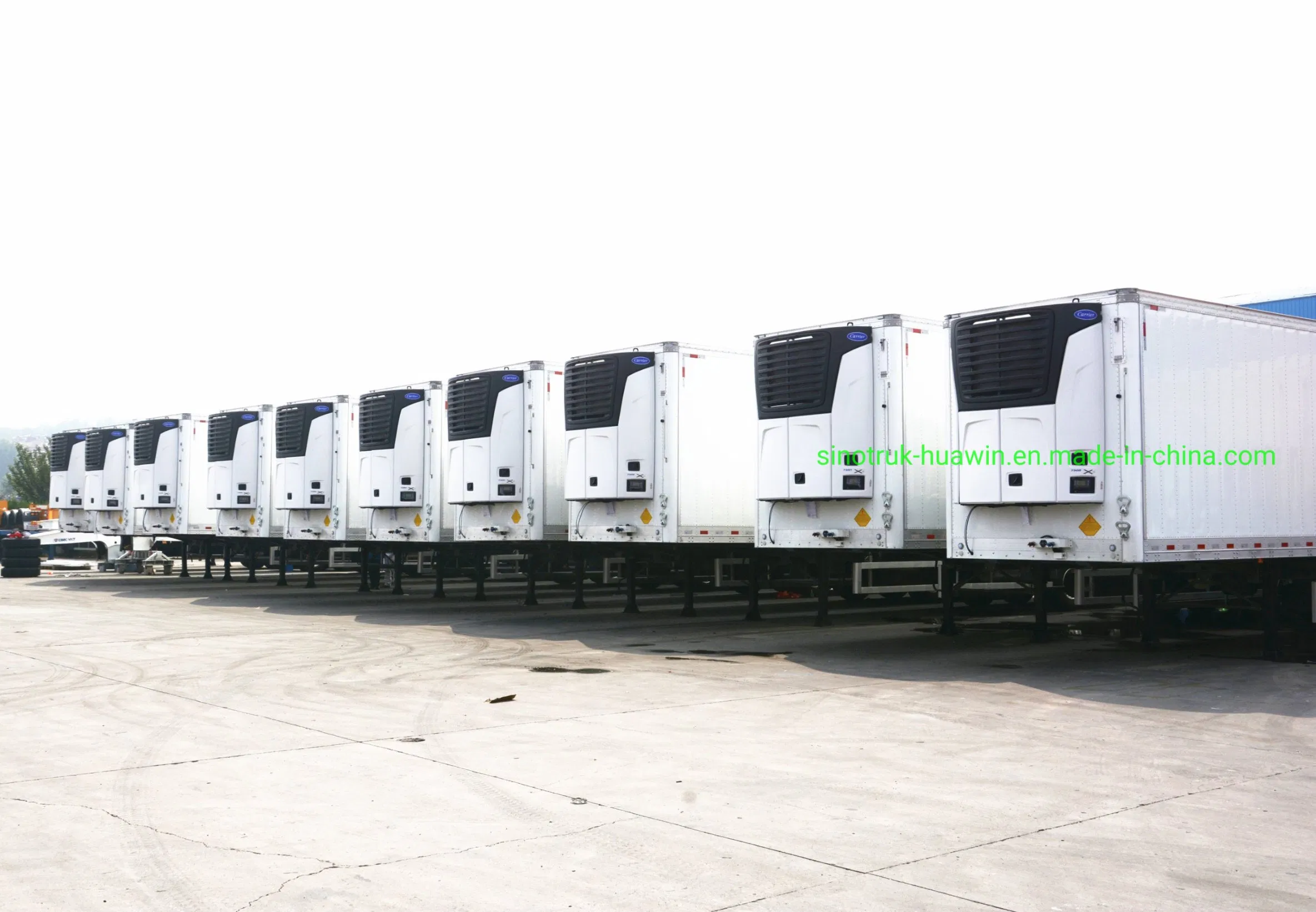 45 Feet 3 Axles Fish Carrier Refrigerated Refrigerator Food Van Freezer Semi Trailer