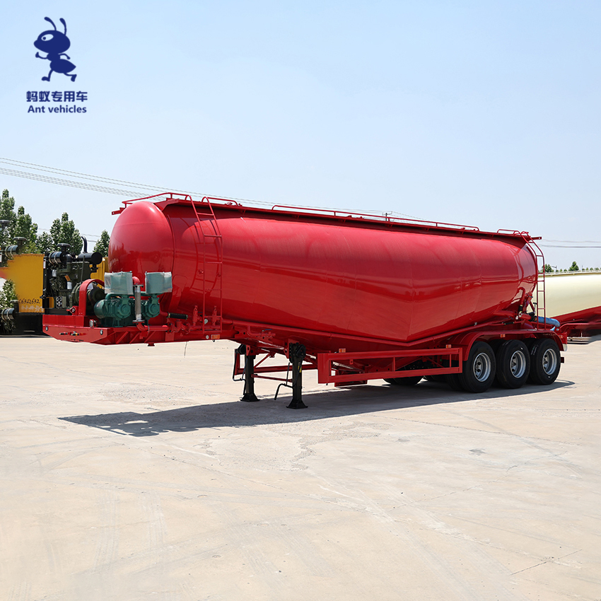 V Type Dry Bulk Cement Tanker Semi Trailer Transport Powder Bulker Tank Truck Semi-Trailer with 3 Axle 40 50 60 Ton for Sale
