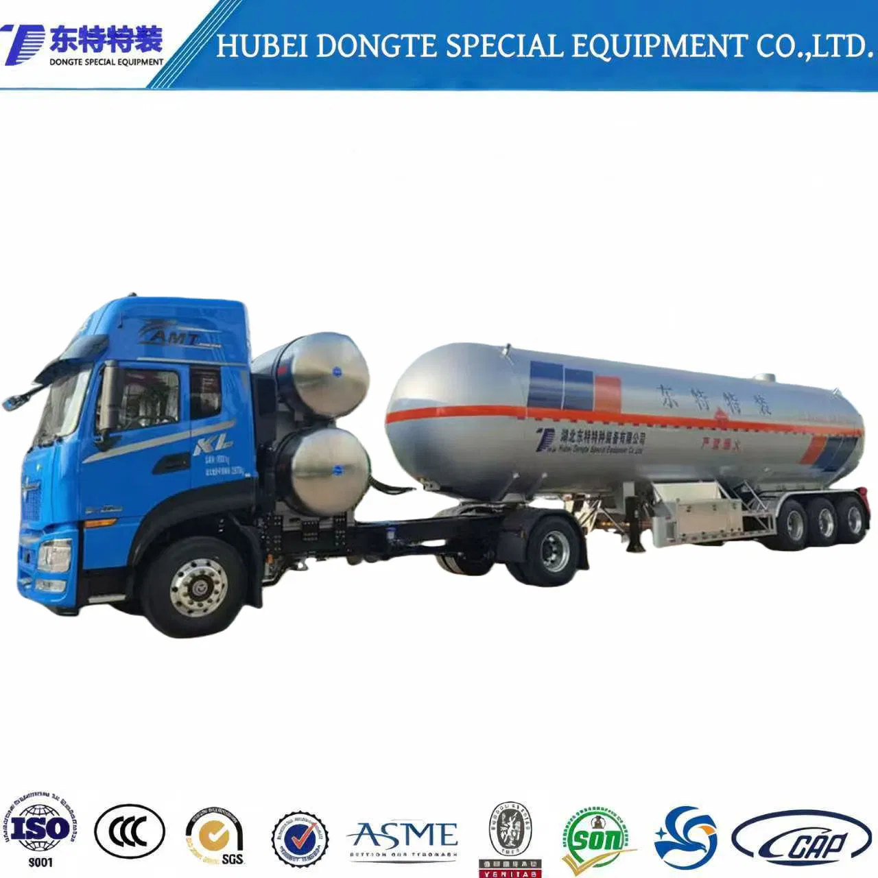 30-Ton 60000 Liters 3-Axle LNG Semi-Trailer LPG Gas Tanker for Gas Transportation Purposes Trailer