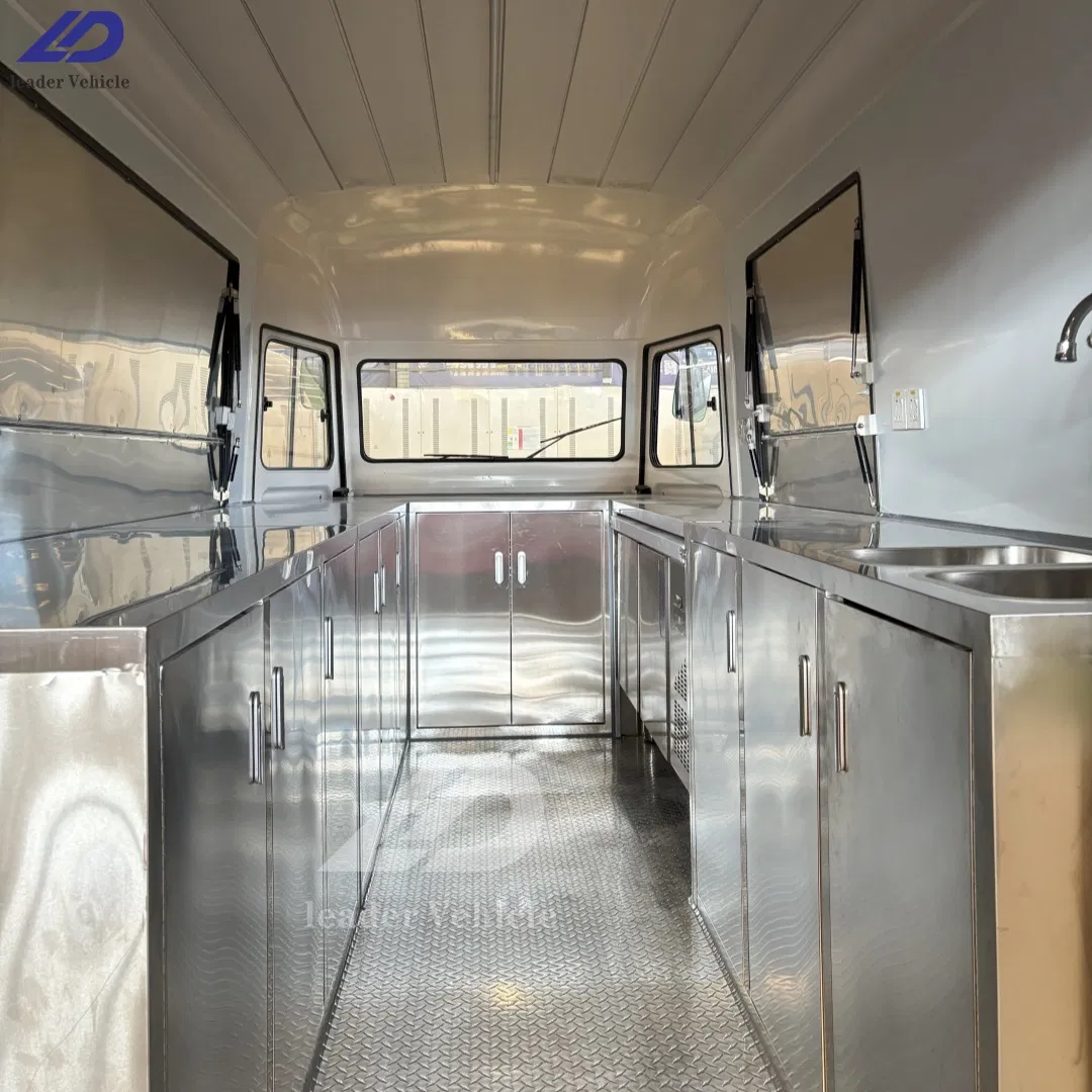 Outdoor Mobile Street Food Cart Truck Full Kitchen Vending Hot Dog Ice Cream Pizza Van Freezer Car Delivery Tacos Electric Hy Citroen Food Trailer