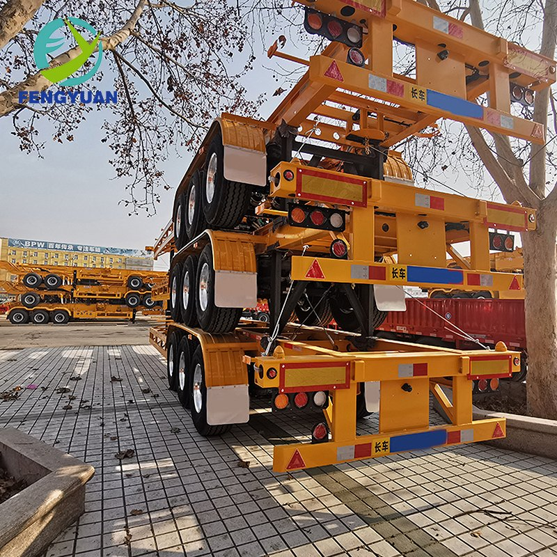 Best Selling Factory 2 Axle 20FT Container Transport Skeleton Container Trailer 3 Axle 40FT 45 FT Skeletal Container Chassis Semi Trailer for Sale