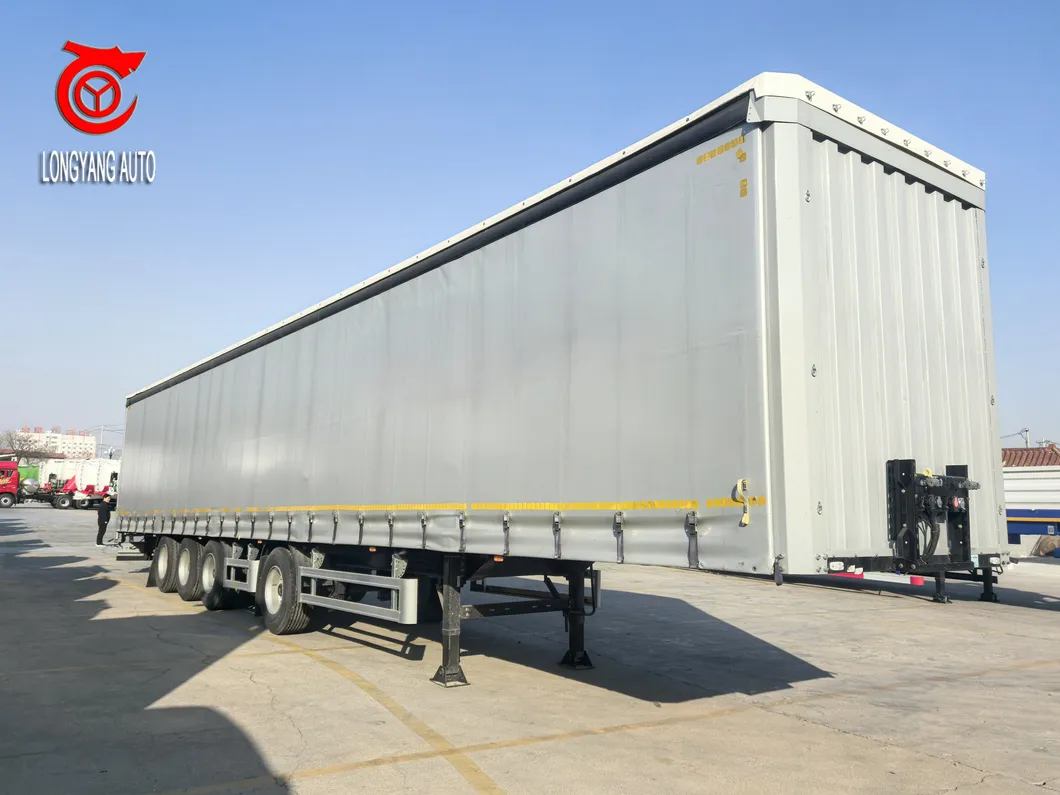 Side curtain semi-trailer detail