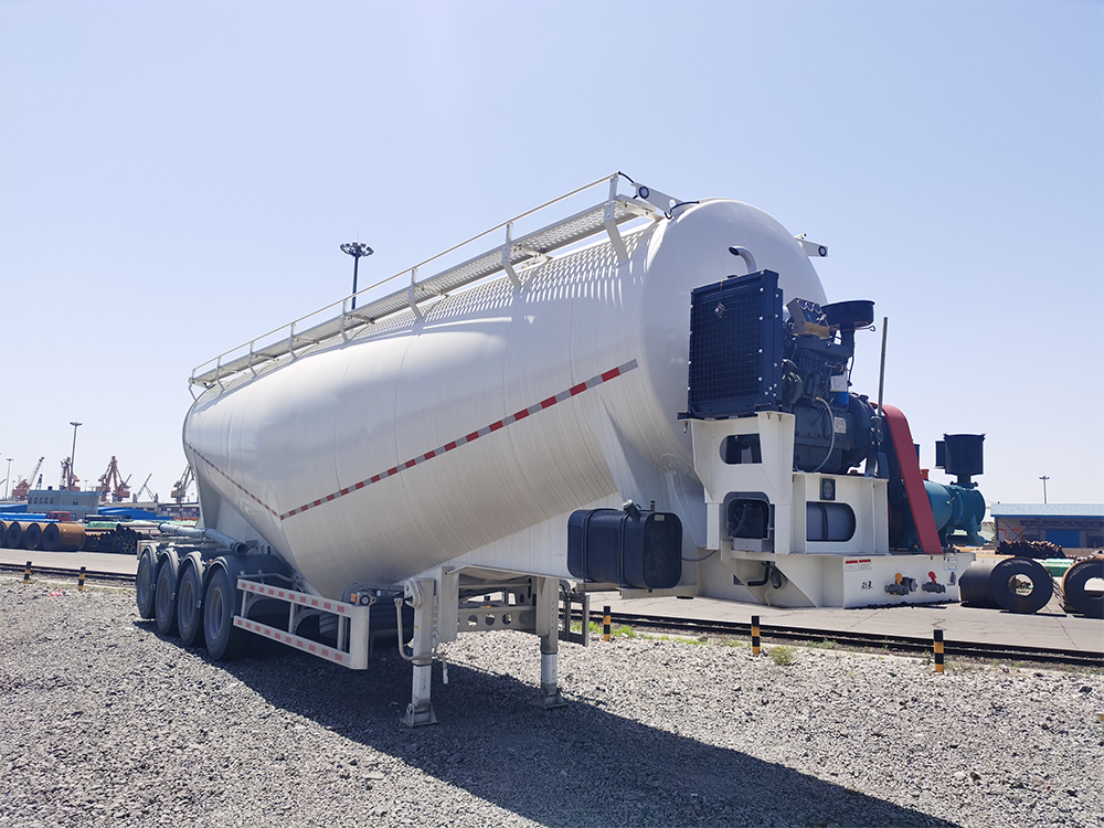 V Type 40-60 Ton Bulk Cement Tanker Semi-Trailer 4 Axle Steel Powder Bulker Truck with Sale Semi-Trailer Transport
