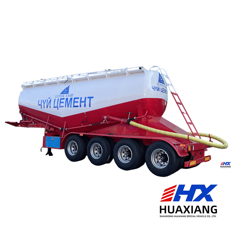 Powder and Particle Material Transport Truck Powder Tank Semi-Trailer Bulk Cement Tank Traile Fly Ash Transport Truck Smoke Ash Tank Truck Stainless Steetrailer