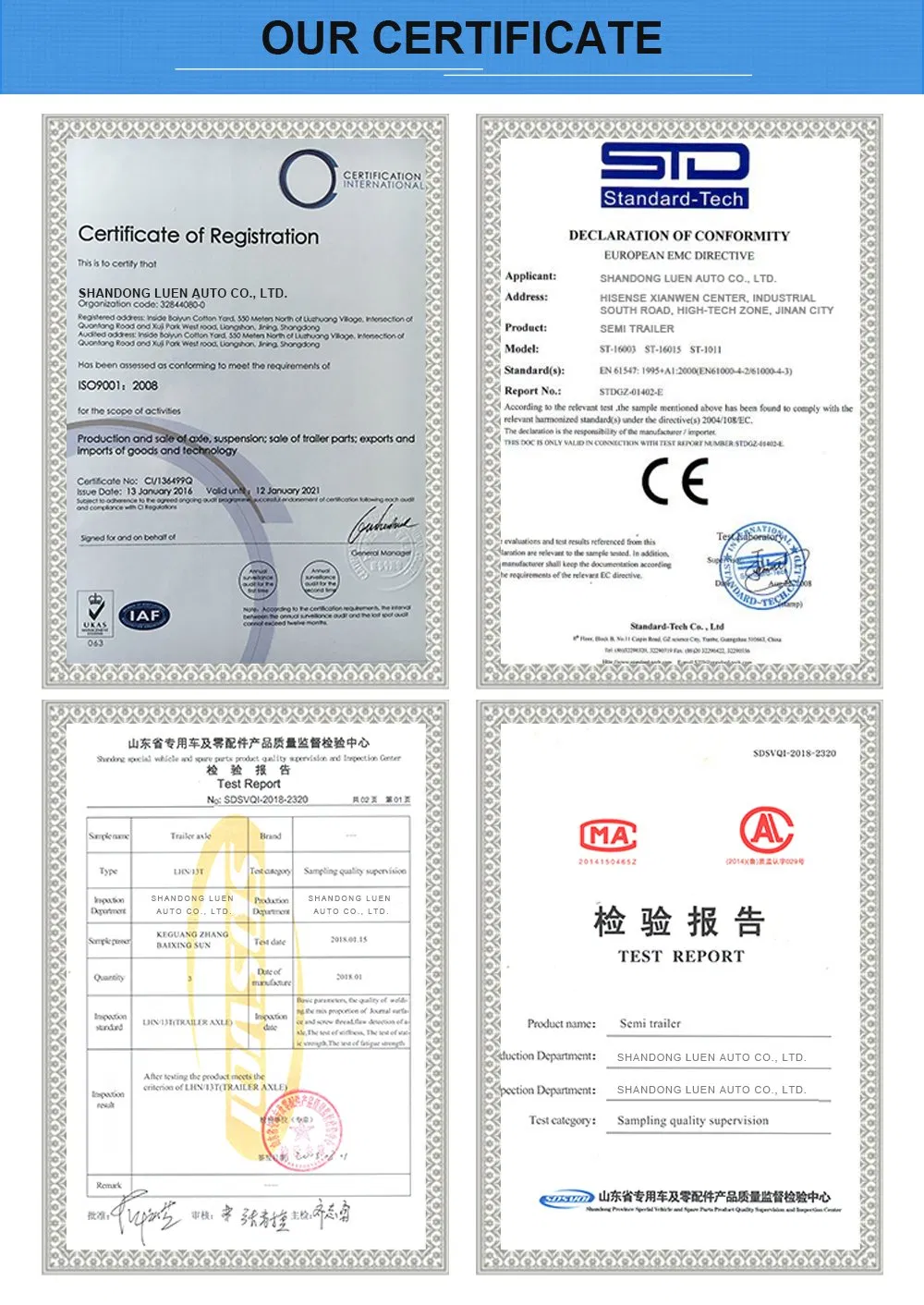 Certifications