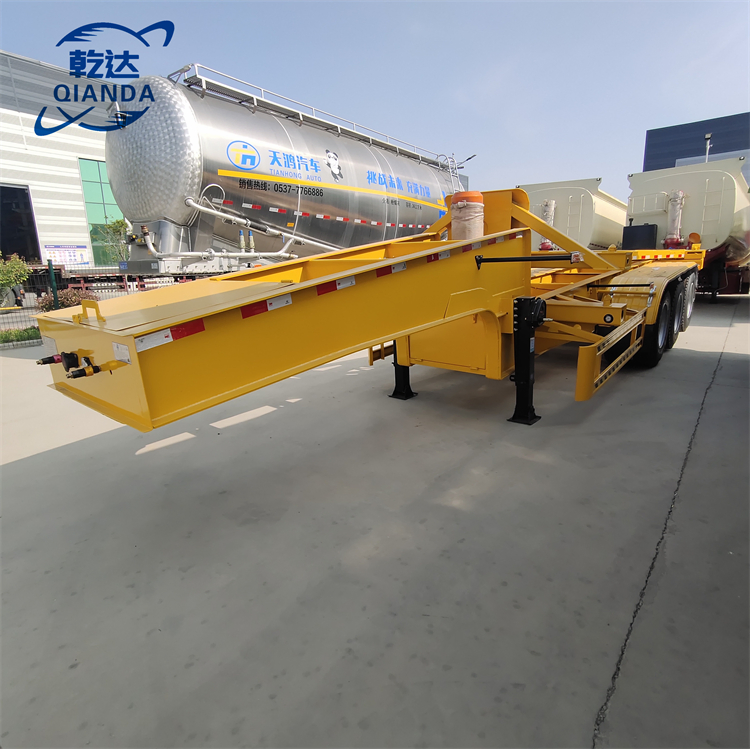 Selling All-New Frame Flat Container Transport Semi Trailer 3 Axle Skeleton for Sale in Africa