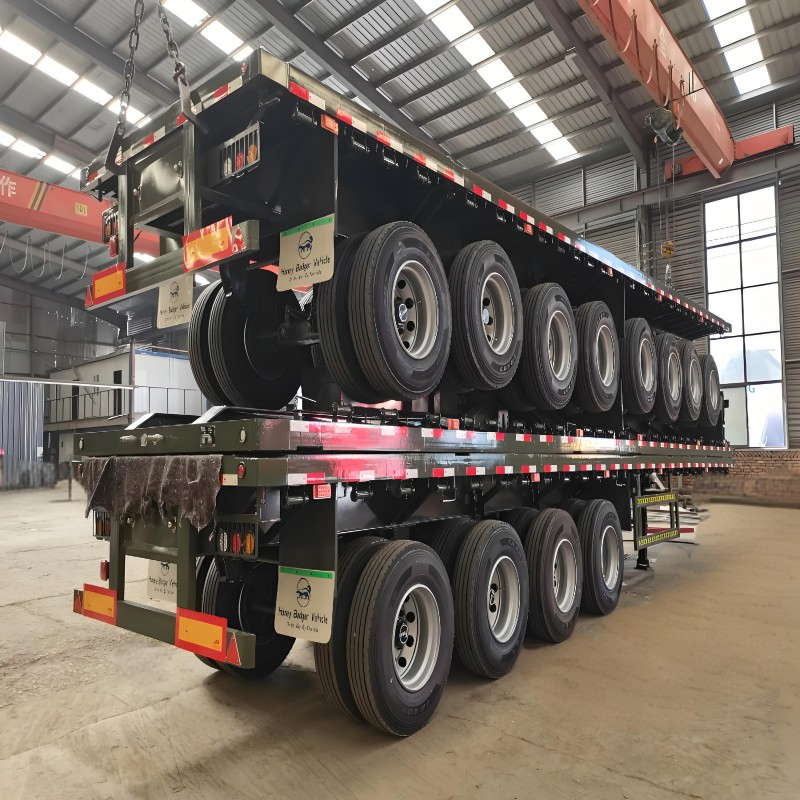 Container Extendable Affordable Flat Bed Trailer Flatbed Truck Semi Trailer for Sale Best Selling 3/4 40 FT Axles Semi-Trailer Heavy Duty