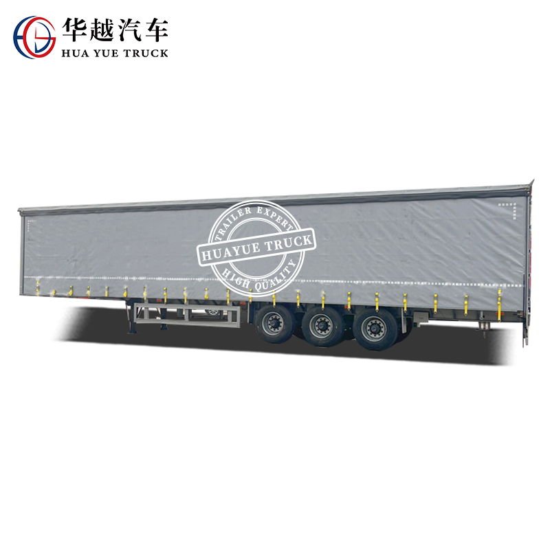 3 Axle 40FT Curtain Side Trailer Curtainsider Dry Van Box Trailer Sliding Curtain Tarpaulin Semi Trailer