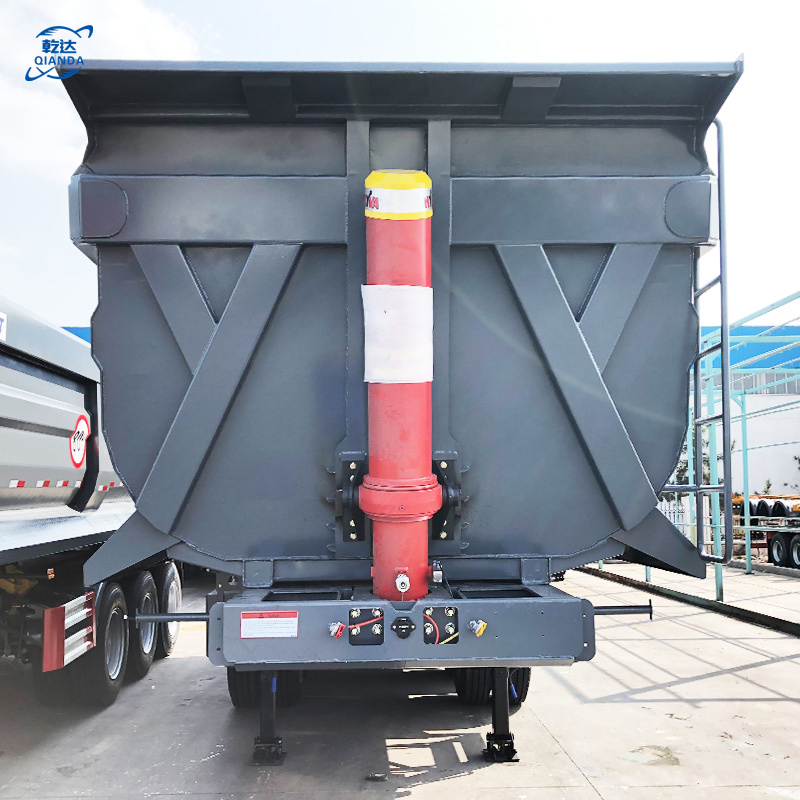 Chinamost Popular Side Tipper / Rear Dumper Semi Trailer 3 Axles Used Dump Trailer