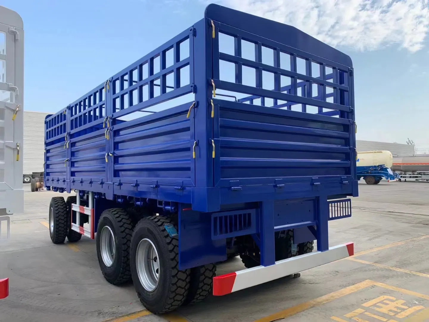 High Quality 3 Axles 4 Axle Draw Bar Fence Trailer 3 Axles Full Trailer Truck Trailer