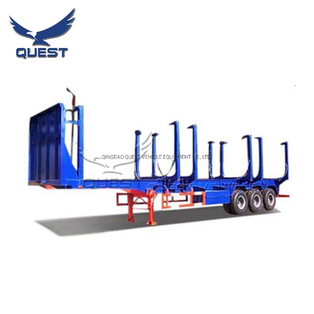 3 Axle 50ton Timber Transporting Logging Semi Trailer Truck Trailer