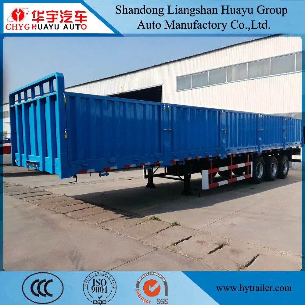 2/3 Axle Heavy Duty Side Wall/Side Board/Drop Side/Fence/Stake Utility Cargo Truck Semi Trailer with Container Lock