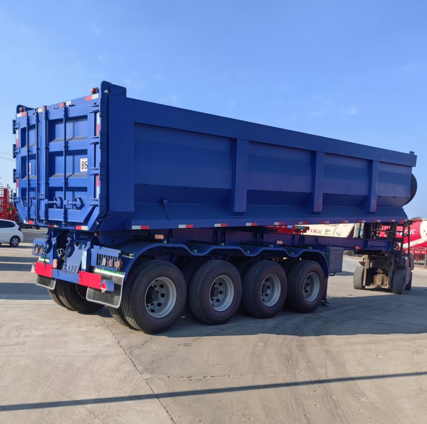 High Quality Jt Brand 3 Axle U-Shape Hydraulic Grain Dump Semi-Trailer Rear End Dump Tipp