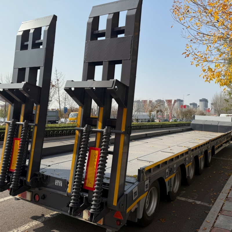 Factory 3 4 5 Axle Lowbed Truck Trailer 60 70 80 90 100 Ton New Low Loader Bed Semi Trailer Trailers for Sale