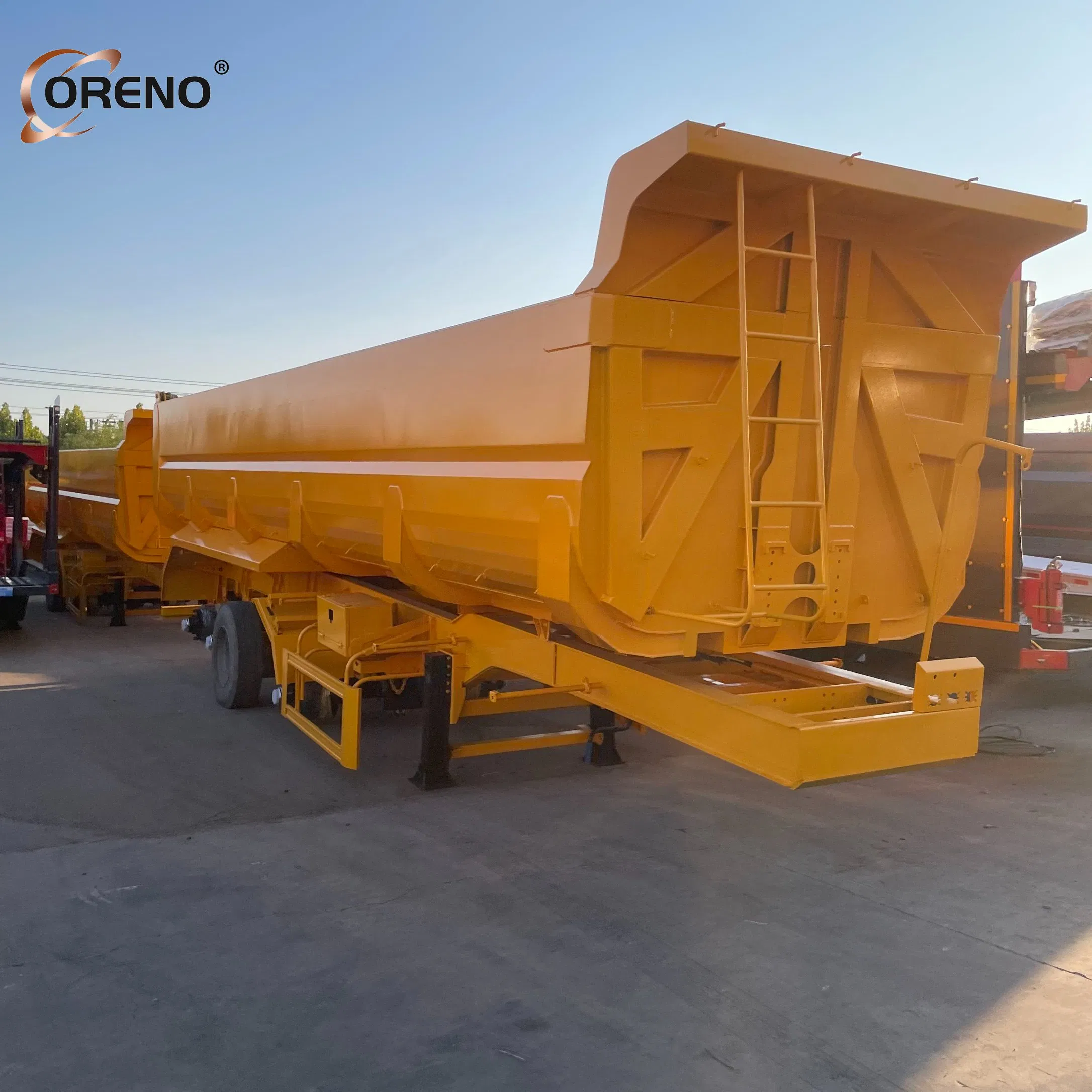 Chinese Factory Steel Side Tripper Dump Trailer Semi-Trailer Design for Hydraulic 4 5 Axles 60-80 Tons Tipper Sand and Cargo
