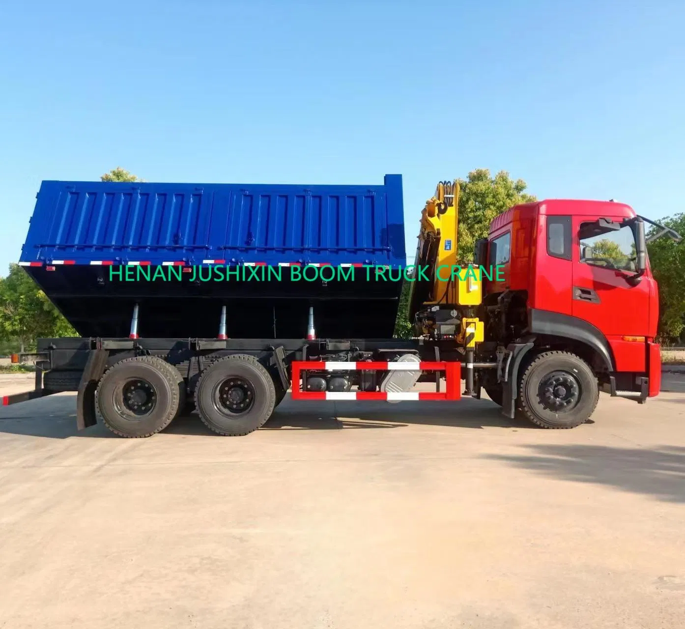 Shacman Dongfeng Foton Sinotruk HOWO Lorry Cargo Rough Terrain Heavy Duty Folding Hydraulic Telescopic Knuckle Boom Arm Mobile Crane Truck with Dump Function
