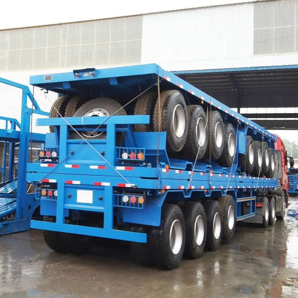 Factory Price 2axles 3 Axles Extendable 40FT Flatbed Semi Trailer with 70tons Capacity Semi Trailer