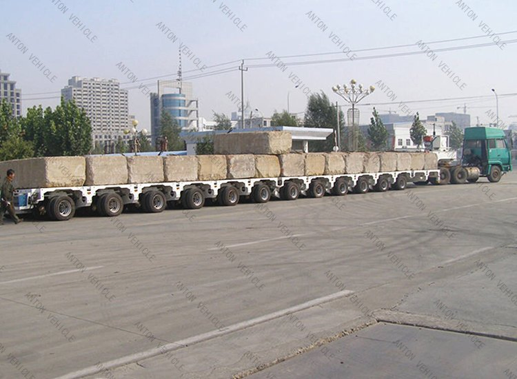 Gold-Hofer Type Platform Hydraulic Modular Truck Semi Trailer