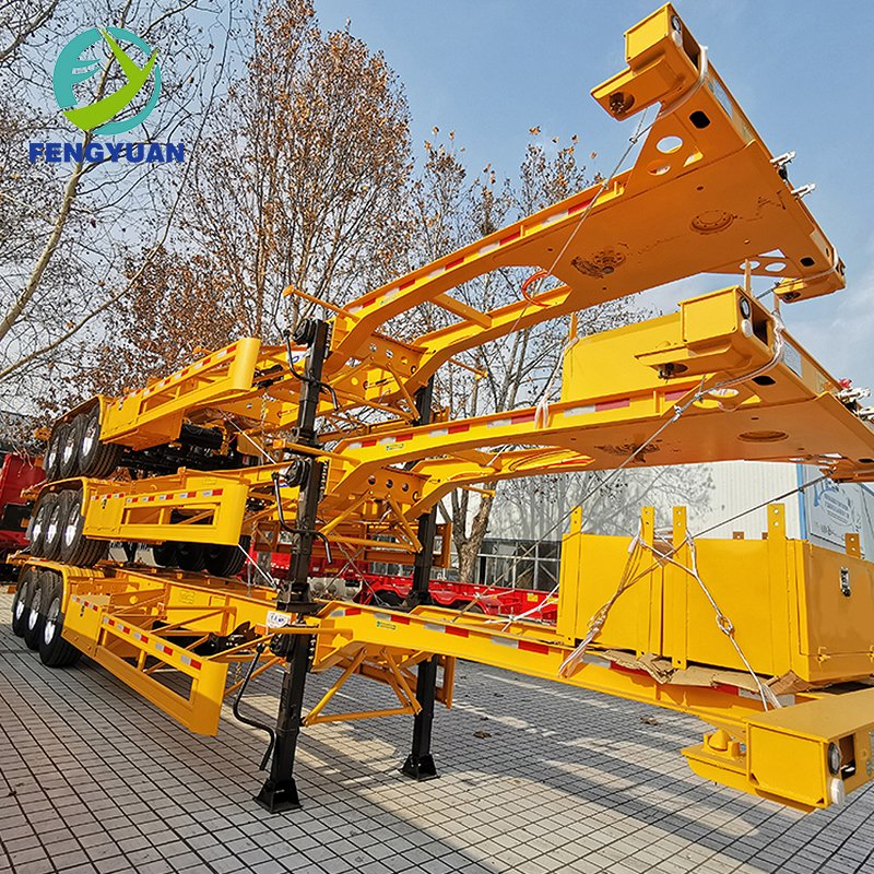 Best Selling Factory 2 Axle 20FT Container Transport Skeleton Container Trailer 3 Axle 40FT 45 FT Skeletal Container Chassis Semi Trailer for Sale
