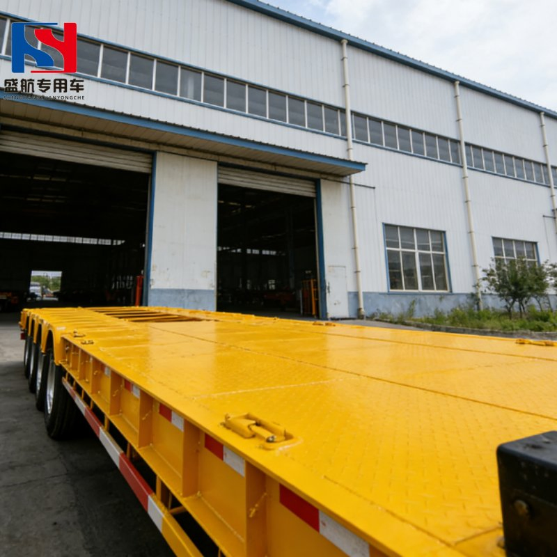 Multi-Axle Modular Lowbed Trailer, 50 Tons Capacity, Hydraulic Gooseneck