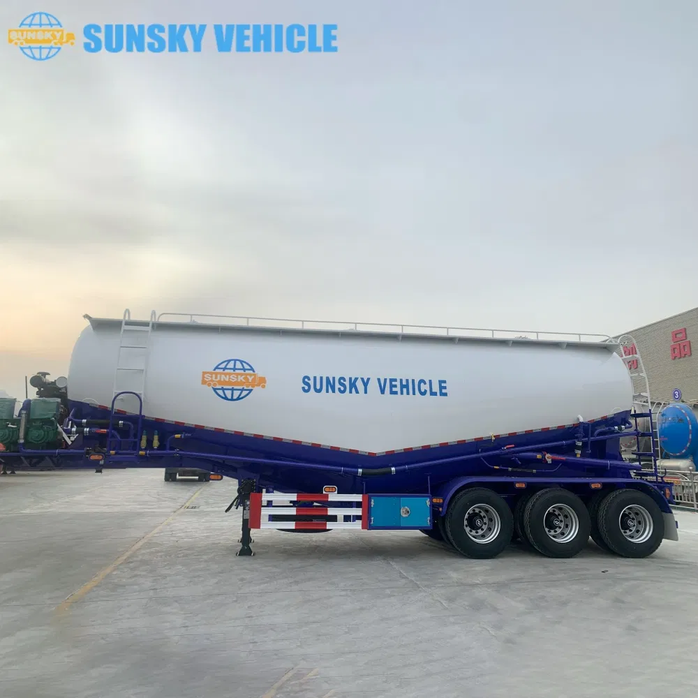 45cbm Bulk Cement Tank Semi-Trailer Ash Powder Tanker