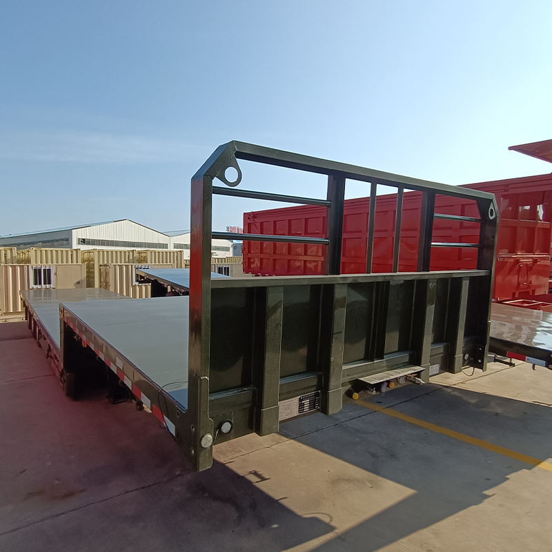 Hot Sale 3 Axles 80-100 Tons Sidewall Semi-Trailer Carrying Grain Corn Railing Semi-Trailer