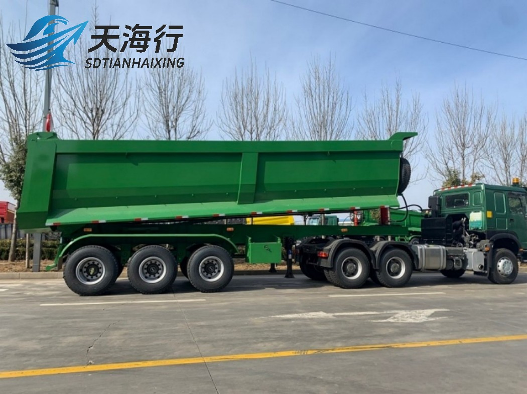 Cheap Price 3-Axles Semi-Trailer Steel Rear Dump Tipper Dumper with Side Tipping for Truck Use