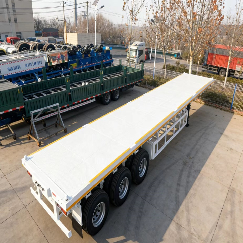 Extendable Flatbed Semi Trailer for Oversized Loads