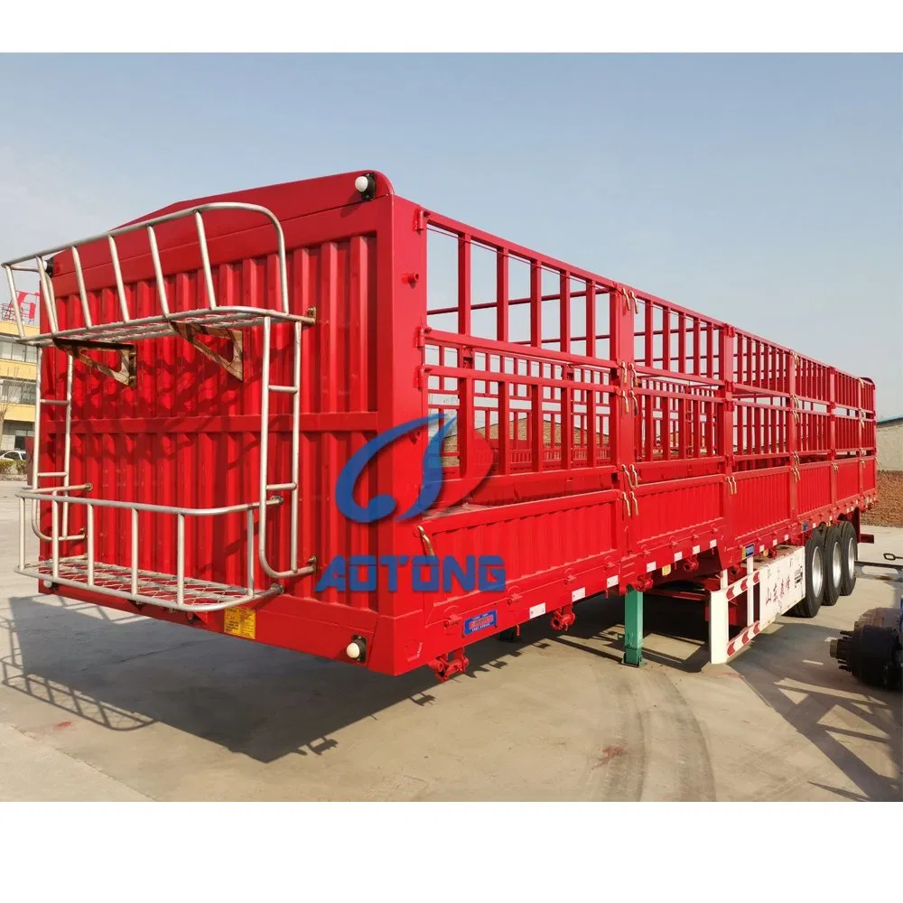 Fence/Livestock Transport Semi Trailer Bulk Cargo Carrier Semi Truck Trailers