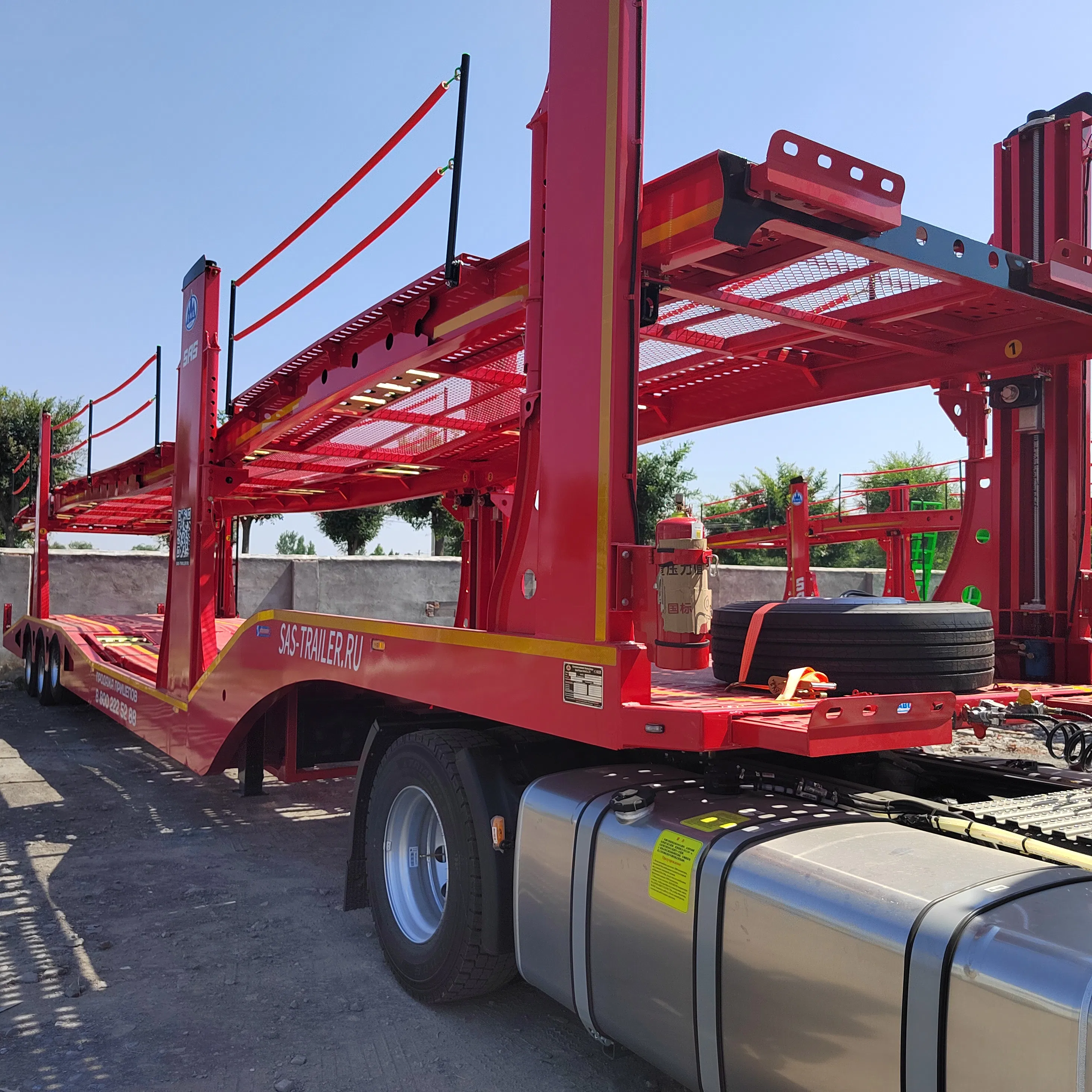 Fuhua Axle Grain Transport Semi-Trailer Truck for Sale