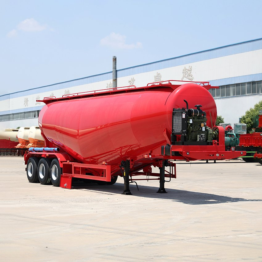 V Type Dry Bulk Cement Tanker Semi Trailer Transport Powder Bulker Tank Truck Semi-Trailer with 3 Axle 40 50 60 Ton for Sale