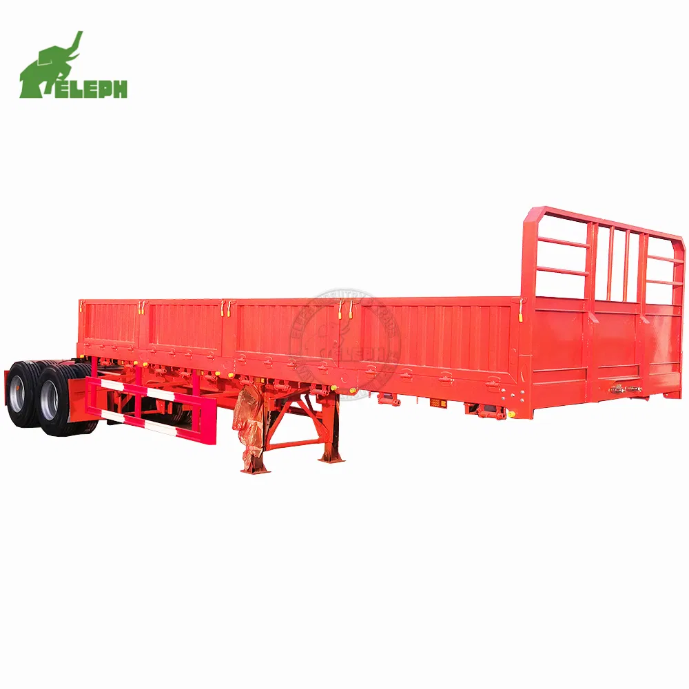 Economic Interlink Double Loading Deck Drop Side Wall Cargo Semi Trailer