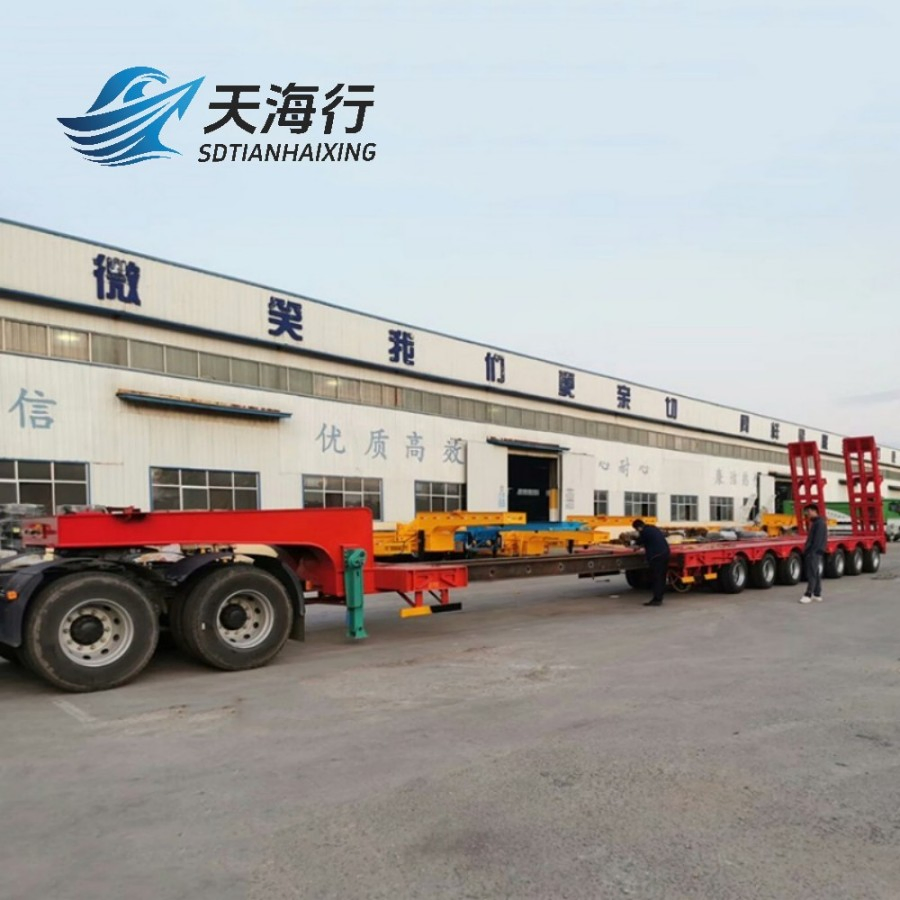 Low Loader Trailer Low Bed Truck Trailer Low Platform Enclosed Low Semi-Trailer for Transportation