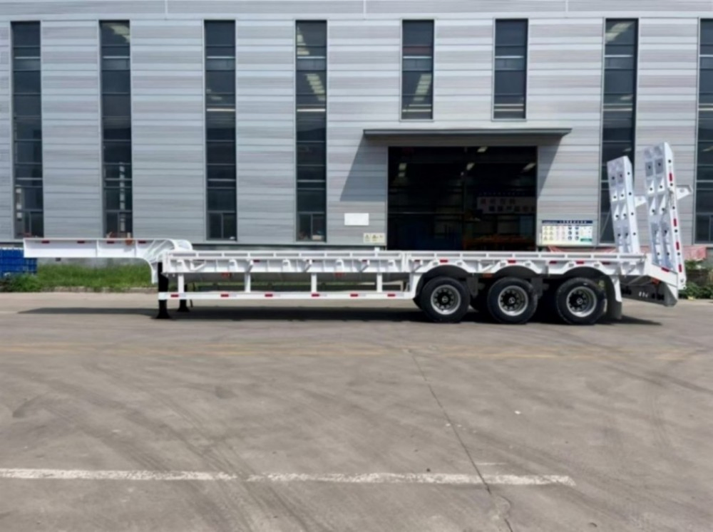 Factory Sale New &amp; Used 120t Excavator Semi-Trailer 3 Axel Low-Bed Trailer Made of Steel