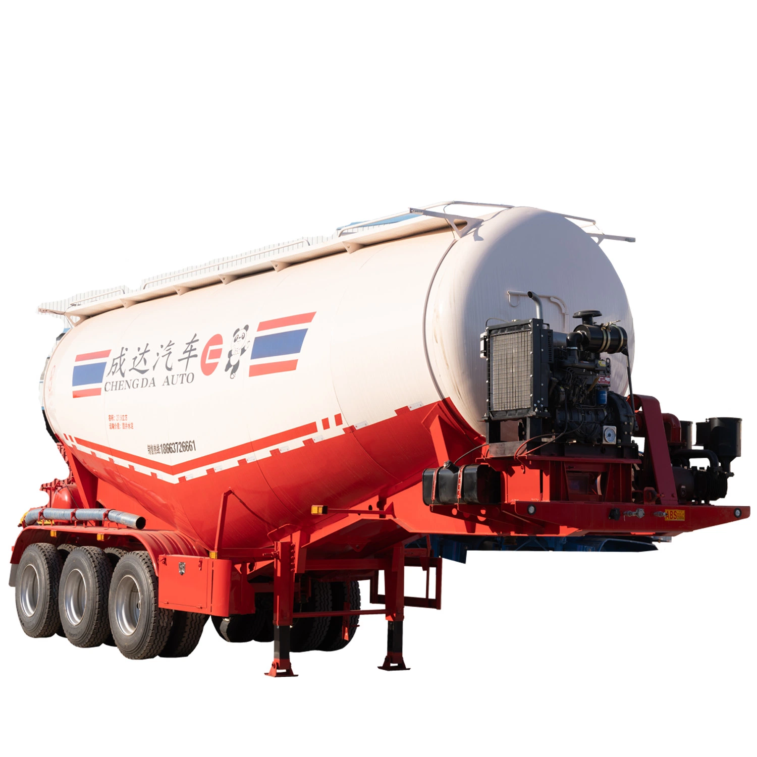 60ton 50cbm Lime Powder Transport Tanker
