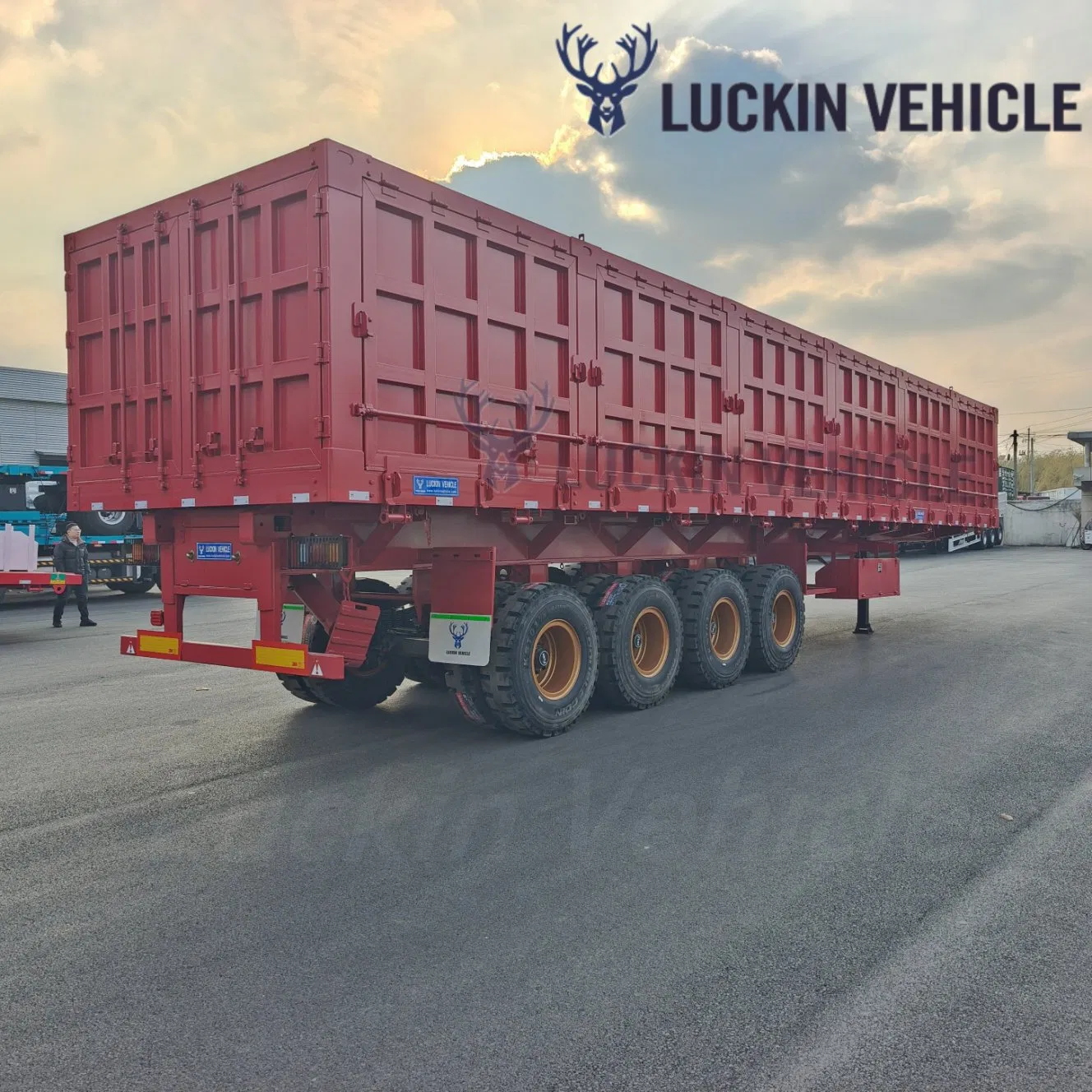 Heavy Duty 3/4 Axles 14 Meters 100/150/200 Ton Cimc Sinotruk HOWO Side Rear End Tipper Dump Tipping Cargo Sand Stone Wood Transport Truck Semi Trailer for Sale