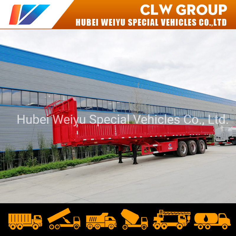 3axle 40-60ton Coal Transport Sidewall Semi Drop Fence Log Van Cargo Trailer