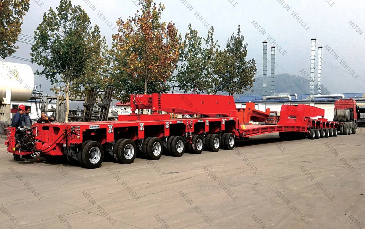 Gold-Hofer Type Platform Hydraulic Modular Truck Semi Trailer
