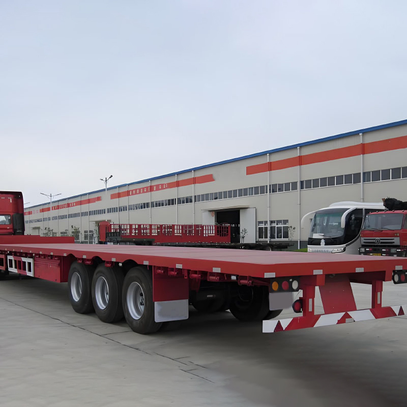 Flatbed Semi Trailer 2/3/4 Axles Trailers Cargo Transport Truck Flatbed Semi Trailer Platform Truck