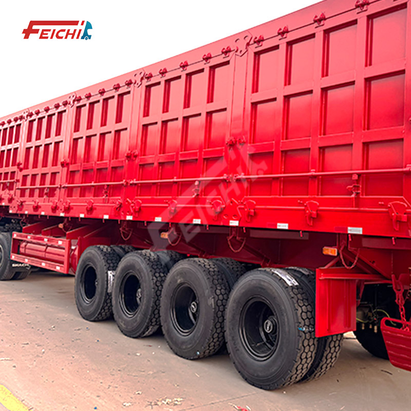 Feichi Series 4-Axle High-Capacity Side Board Semi-Trailer - Efficient &amp; Practical Best-Selling Model for Bulk Cargo &amp; Grain Transportation