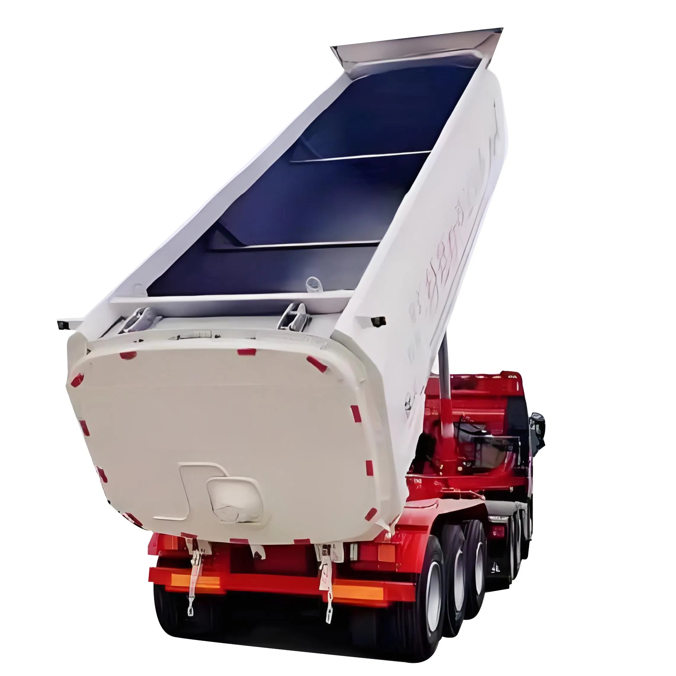 Customized 3/4 Axle 60ton Mini Hydraulic End Dump Self Loading Tipping Box Semi Truck Trailer Side for Coal Sand Transport