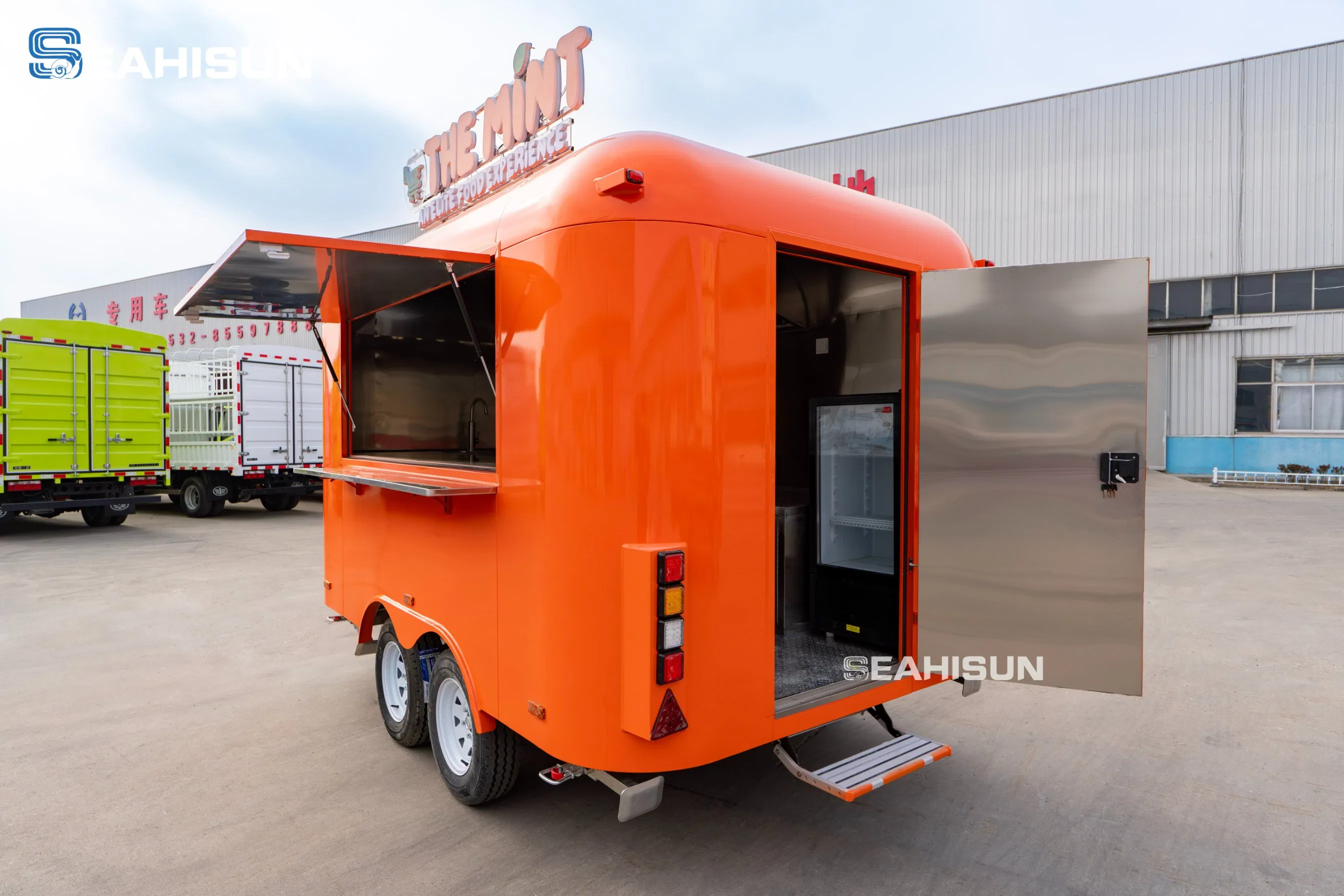 Full Kitchen Delicious Hotdog Hamburger Coffee Ice Cream Candy Street Concession Mobile Fast Mobile Catering Pizza Food Trailer with Coc DOT CE Certification