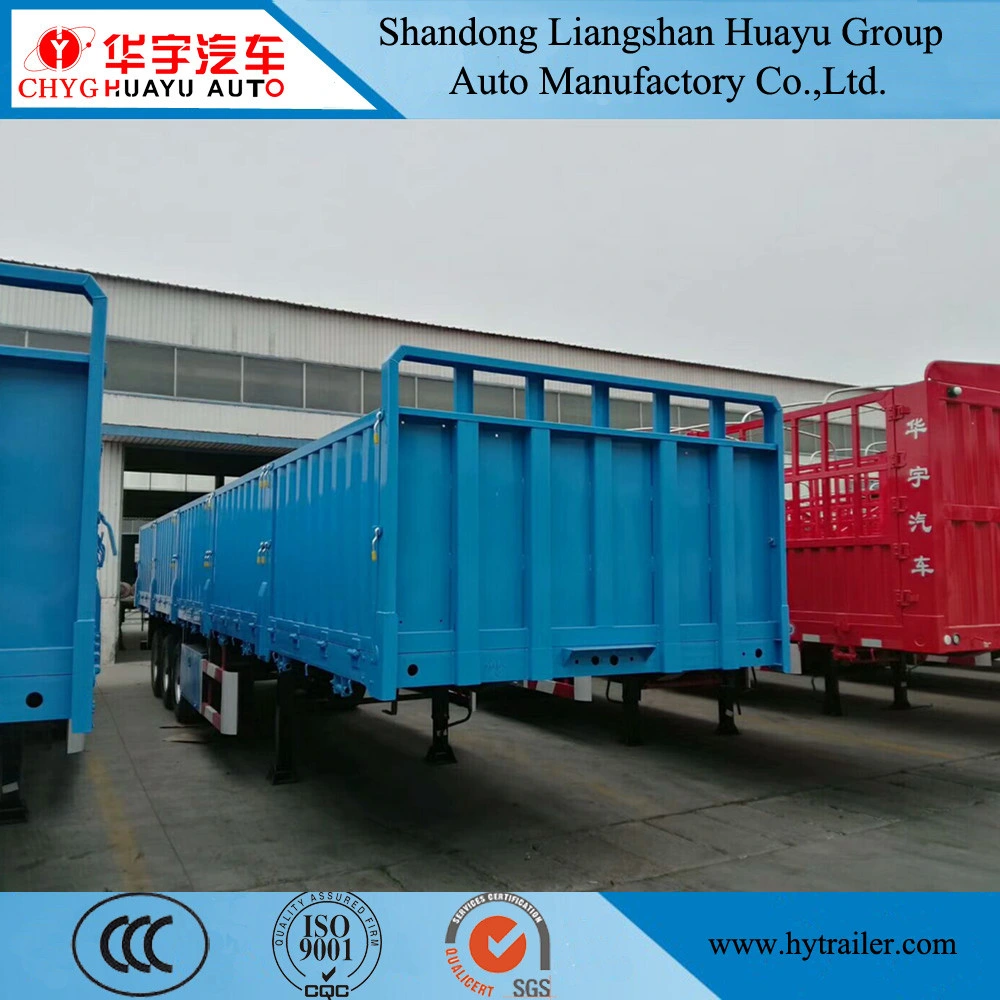 2/3 Axle Heavy Duty Side Wall/Side Board/Drop Side/Fence/Stake Utility Cargo Truck Semi Trailer with Container Lock
