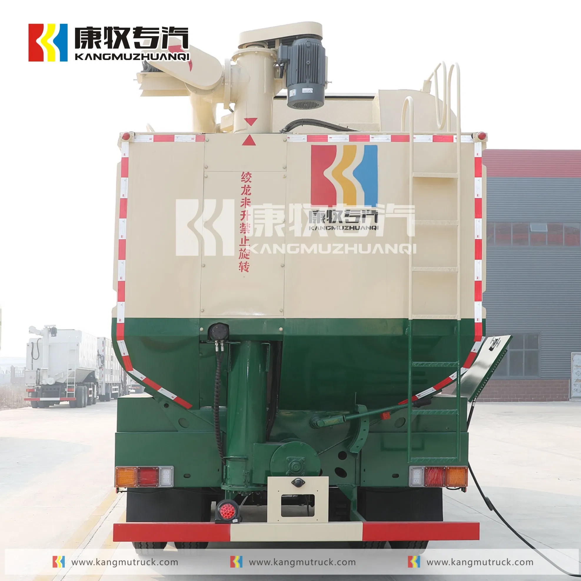 Animal Feeds Grain Transport Bulk Feed Semi Trailer 3 Axles 10 13m Configuration