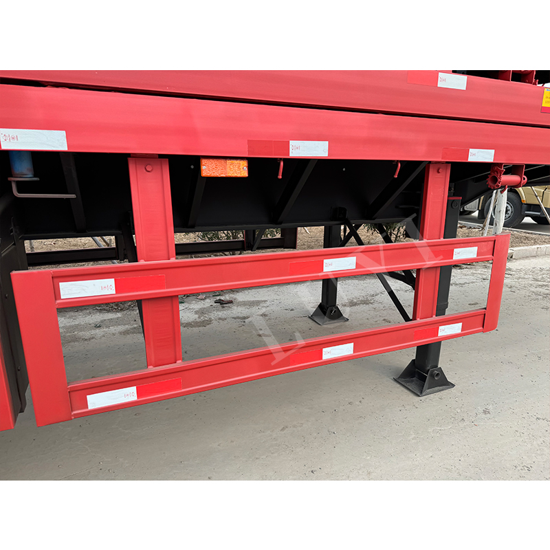 3axles Container Shipping Flat Deck High Bed Platform Flatbed Truck Semi Trailer