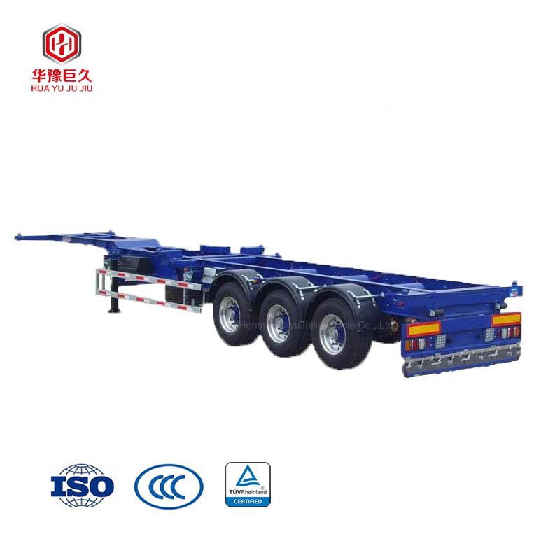 Tri Axles 45 Feet Container Skeleton Chassis Semi Truck Trailer